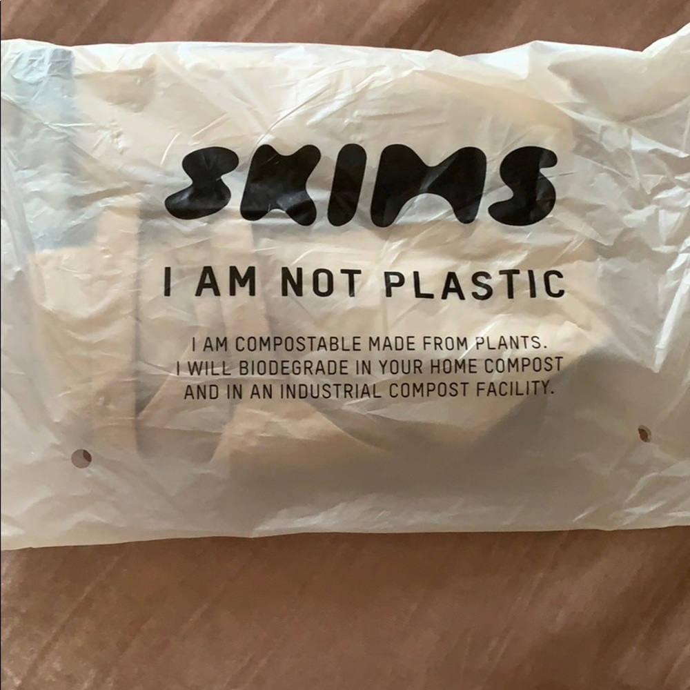 Skims Sheer Sculpt Thong Bodysuit (M) in CLAY